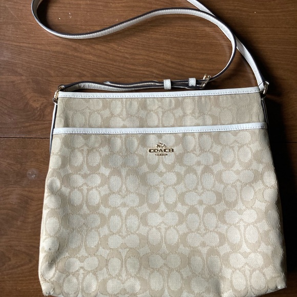 Coach Handbags - Coach Signature C Tan/Cream Crossbody